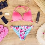 wearing swimwear
