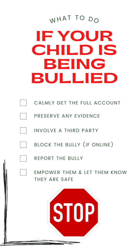 What to do if your child is being bullied